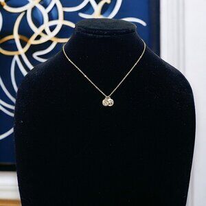 Gemini Astrological zodiac Charm Necklace Gold Tone Metal May 20-June 20 16"L